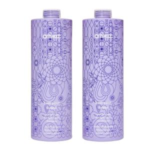 Amika bust your brass cool blonde strength repair shampoo + conditioner liter bundle, 1000ml(33.8oz – bundle)