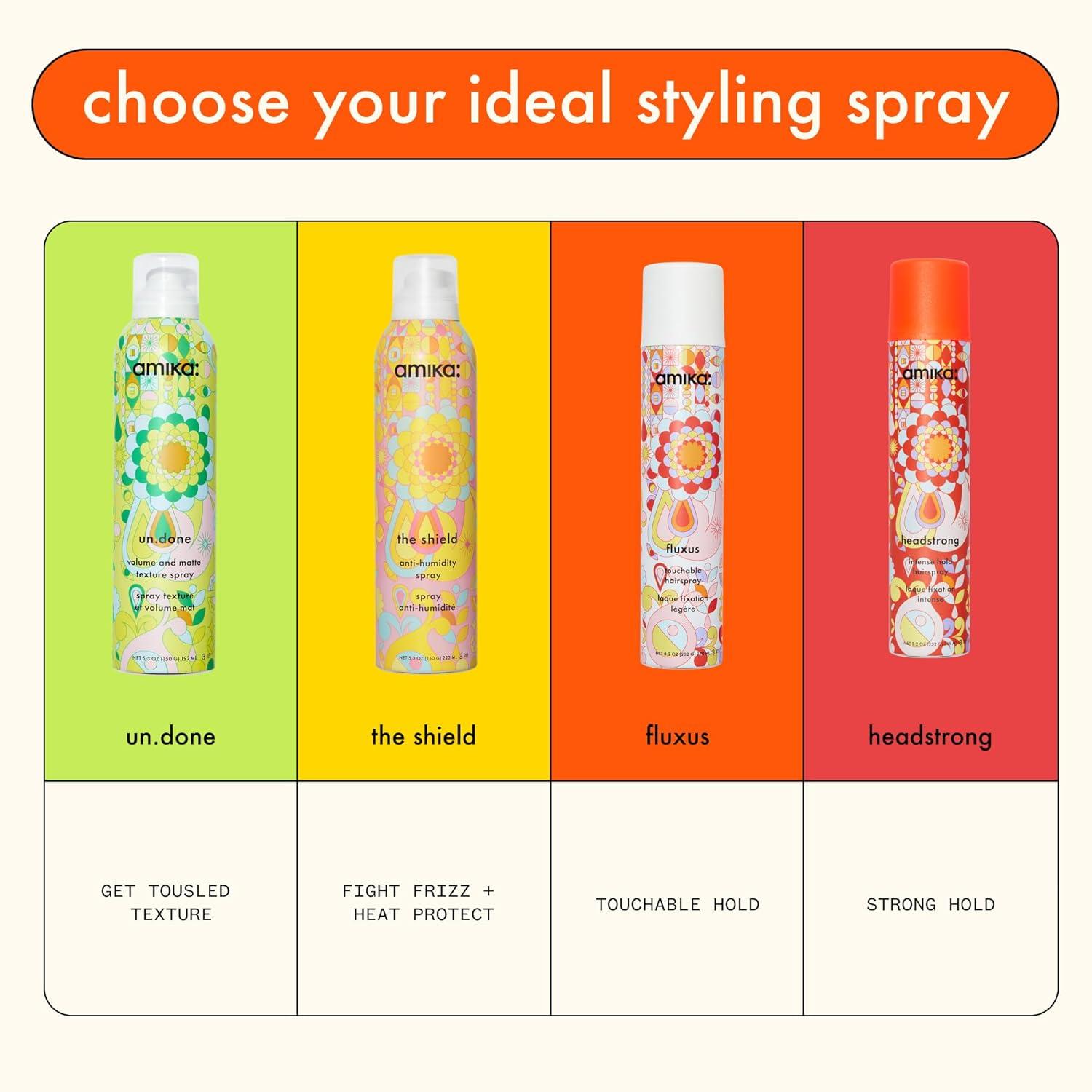 imageamika the shield antihumidity spray lightweight invisible heat protection spray contains UV filters for smooth frizz free hair25 Ounce Pack of 1