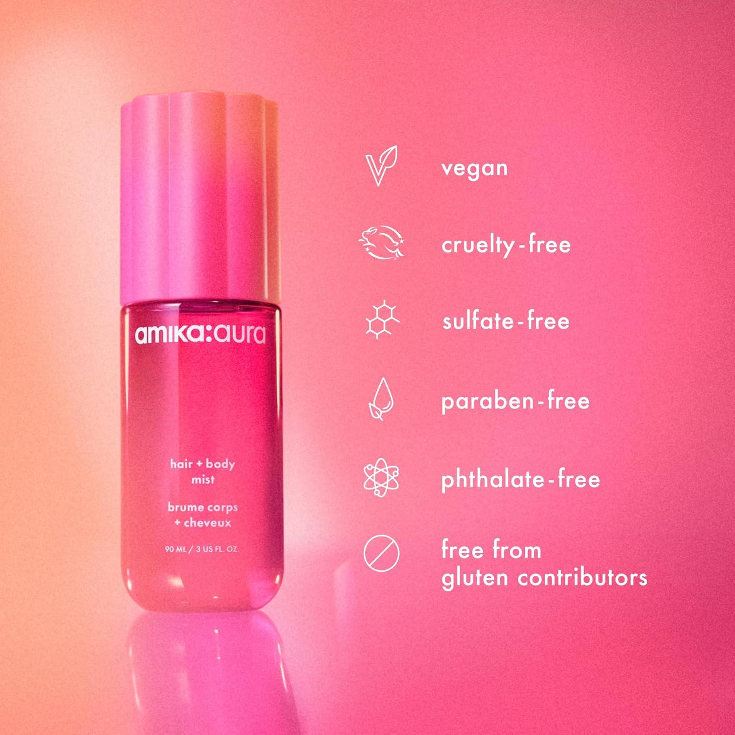 imageamika aura hair and body mist pink grapefruit juicy apricot warm vanilla
