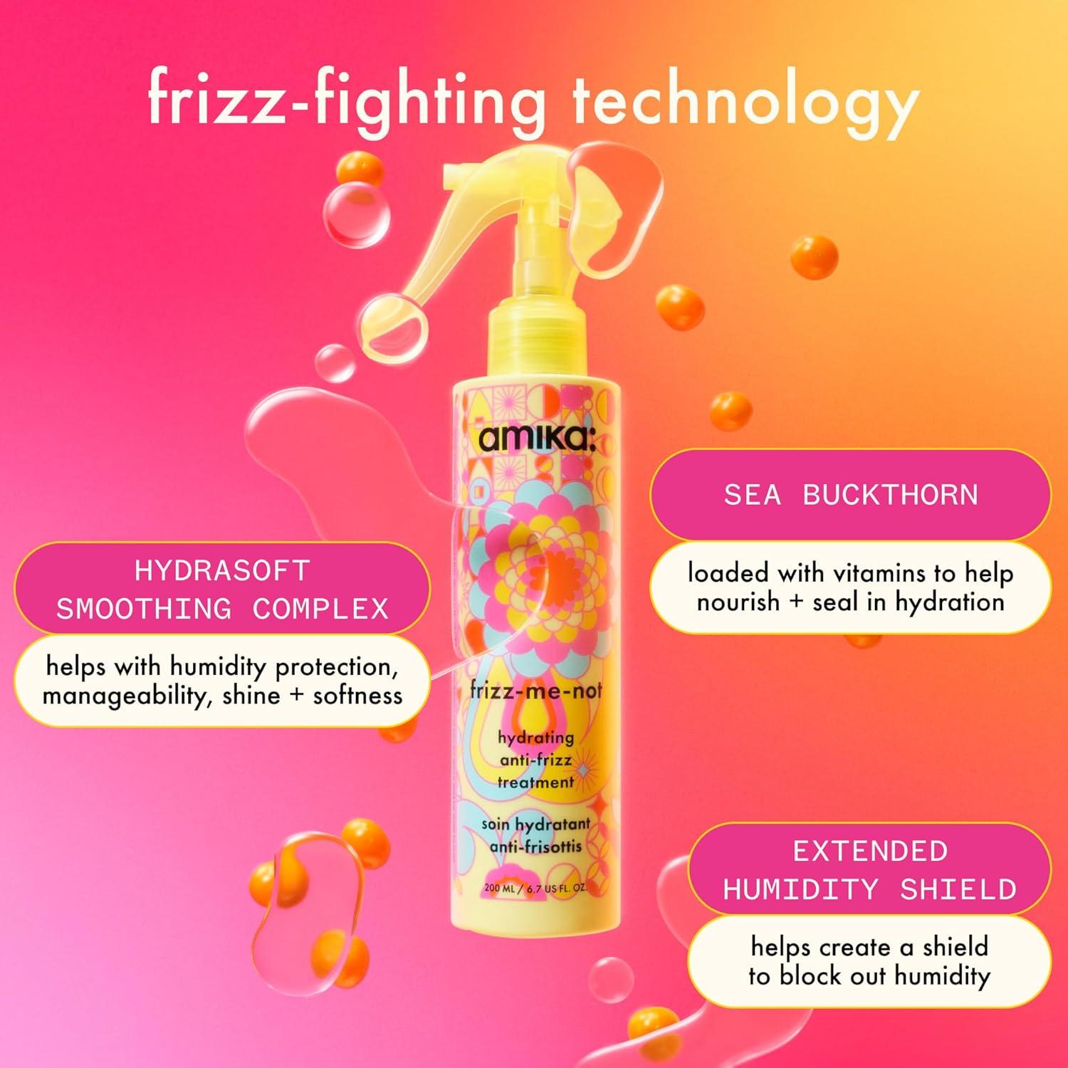 imageamika frizzmenot hydrating antifrizz treatment lightweight hydrating spray for medium to thick coarse hair types 2a4c humidity heat protection smooth frizz for up to 3 days67 Fl Oz Pack of 1