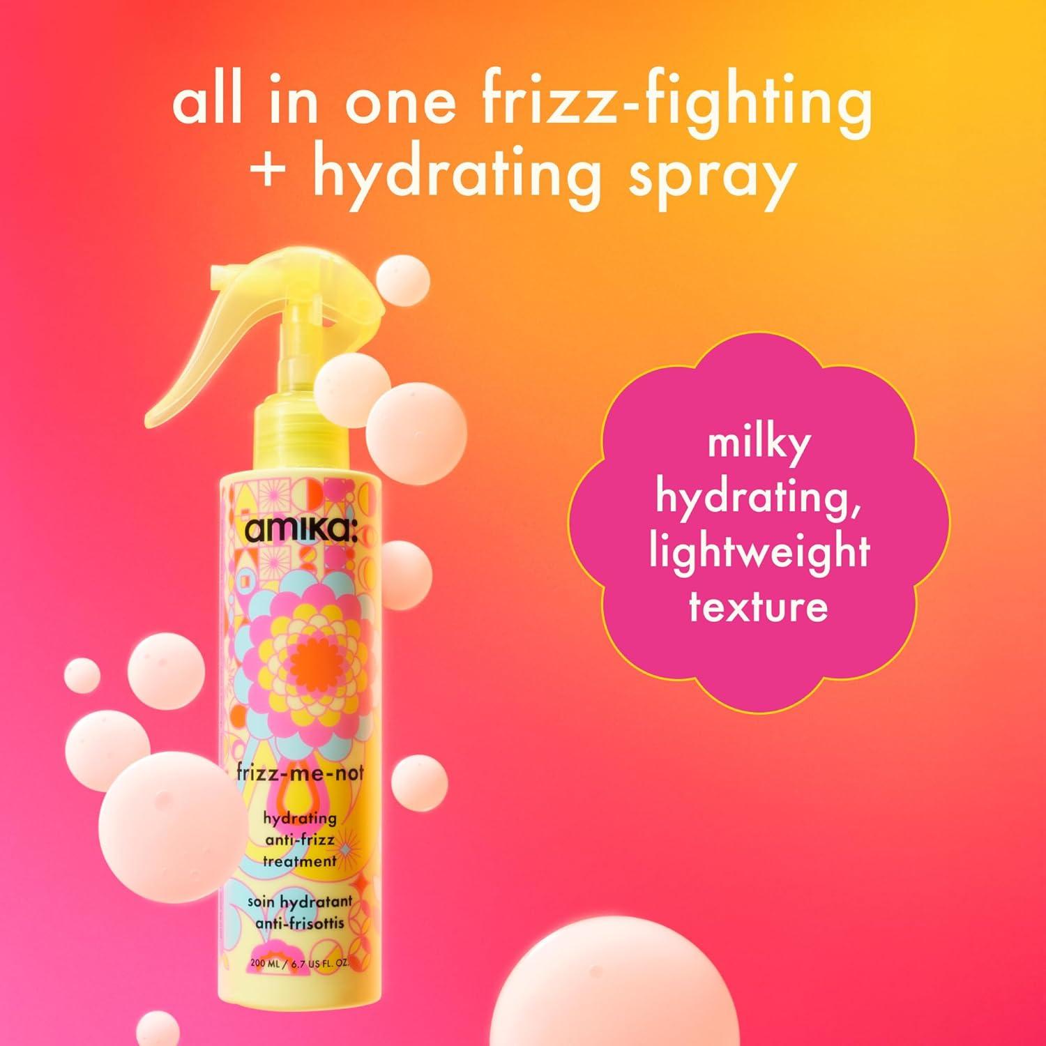 imageamika frizzmenot hydrating antifrizz treatment lightweight hydrating spray for medium to thick coarse hair types 2a4c humidity heat protection smooth frizz for up to 3 days67 Fl Oz Pack of 1