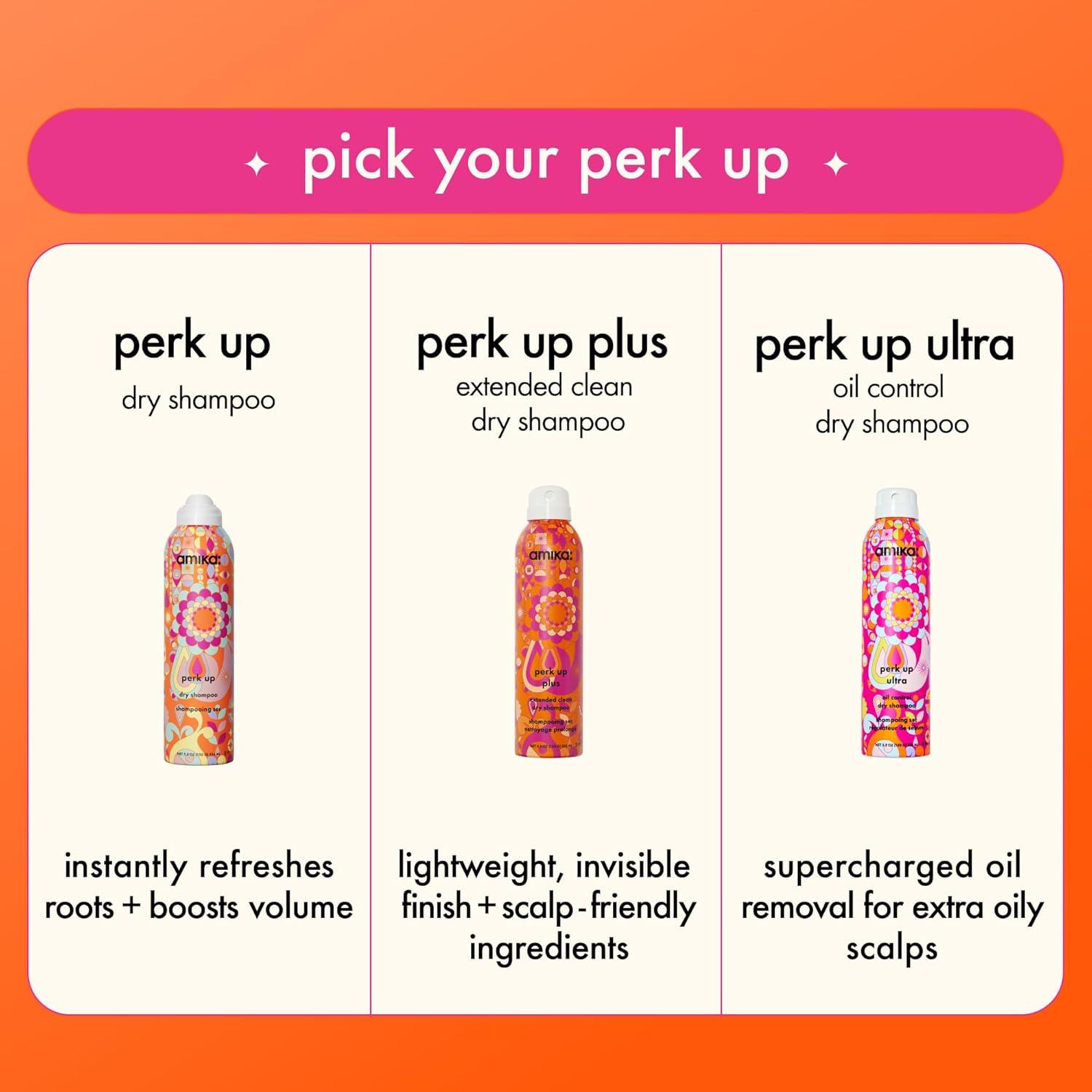 imageamika perk up plus extended clean dry shampoo lightweight buildable extend time even further between wash days invisible finish no white residue for all hair types25 Ounce Pack of 1