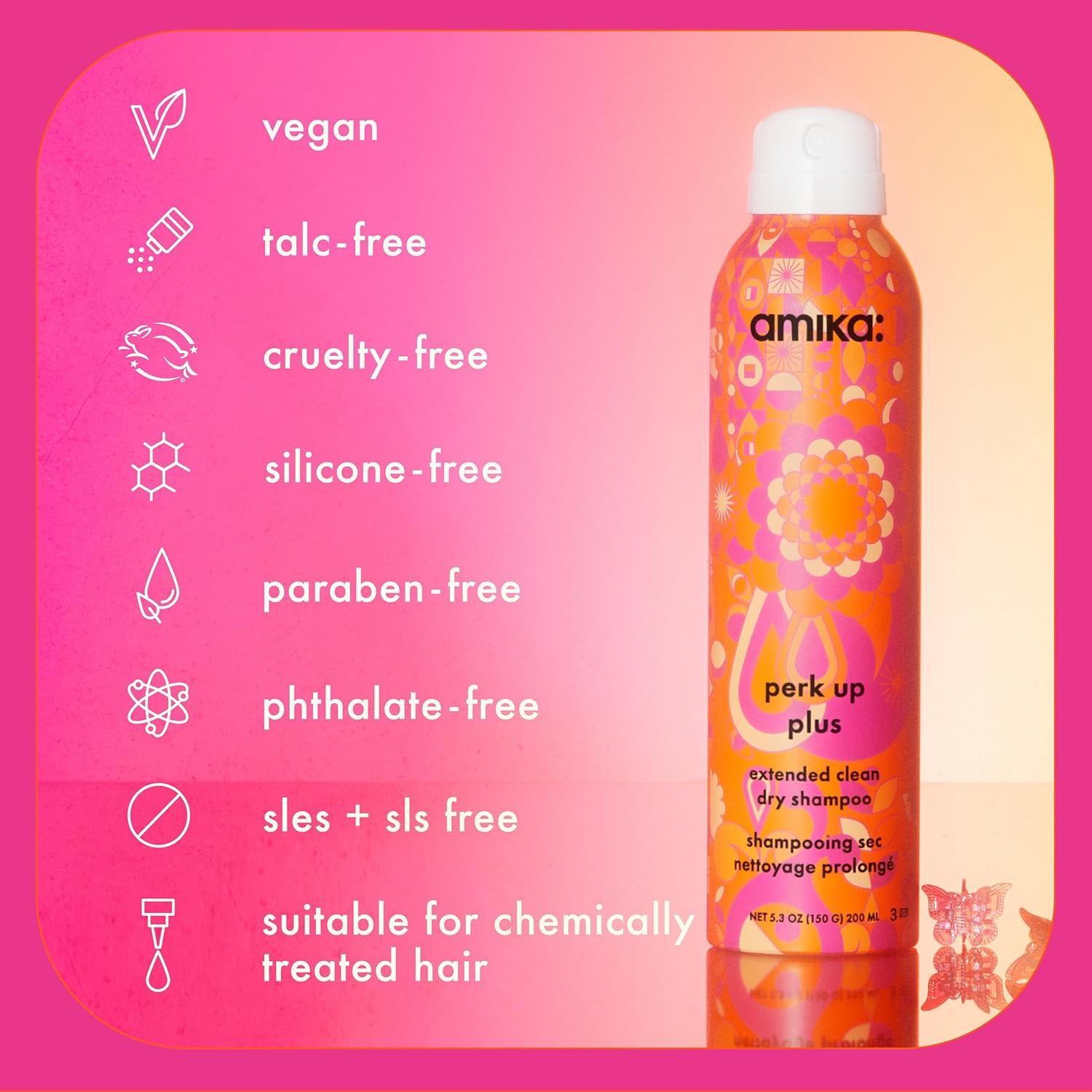 imageamika perk up plus extended clean dry shampoo lightweight buildable extend time even further between wash days invisible finish no white residue for all hair types25 Ounce Pack of 1