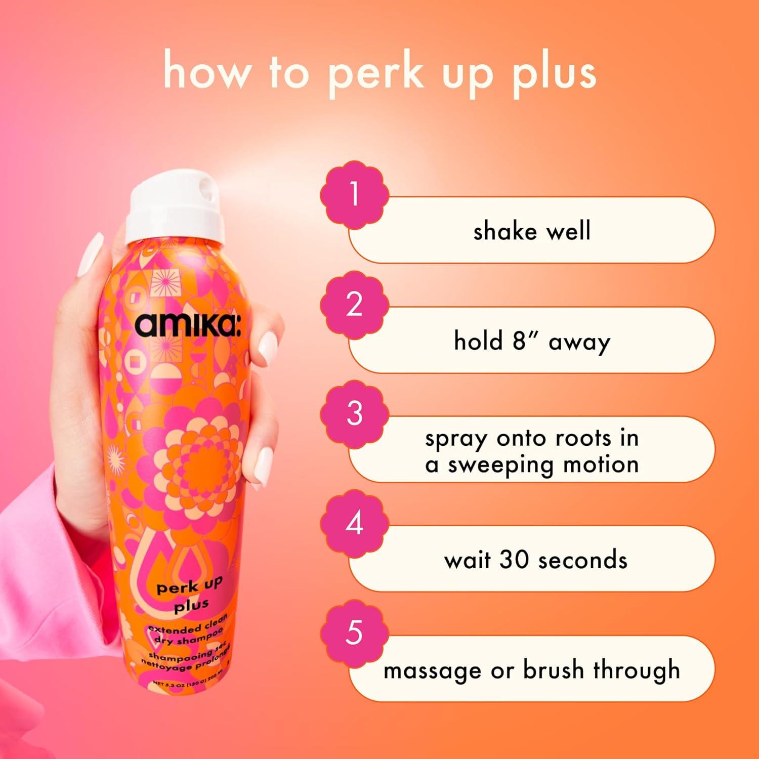 imageamika perk up plus extended clean dry shampoo lightweight buildable extend time even further between wash days invisible finish no white residue for all hair types53 Ounce Pack of 1