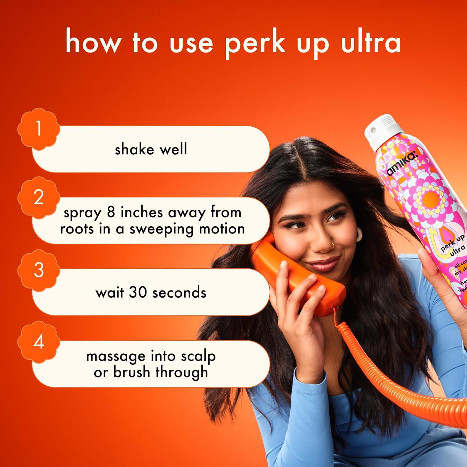 imageamika perk up ultra oil control dry shampoo cleans refreshes scalp roots absorbs helps control oils extends styles between washes for all hair types with extra oily scalps53 Ounce