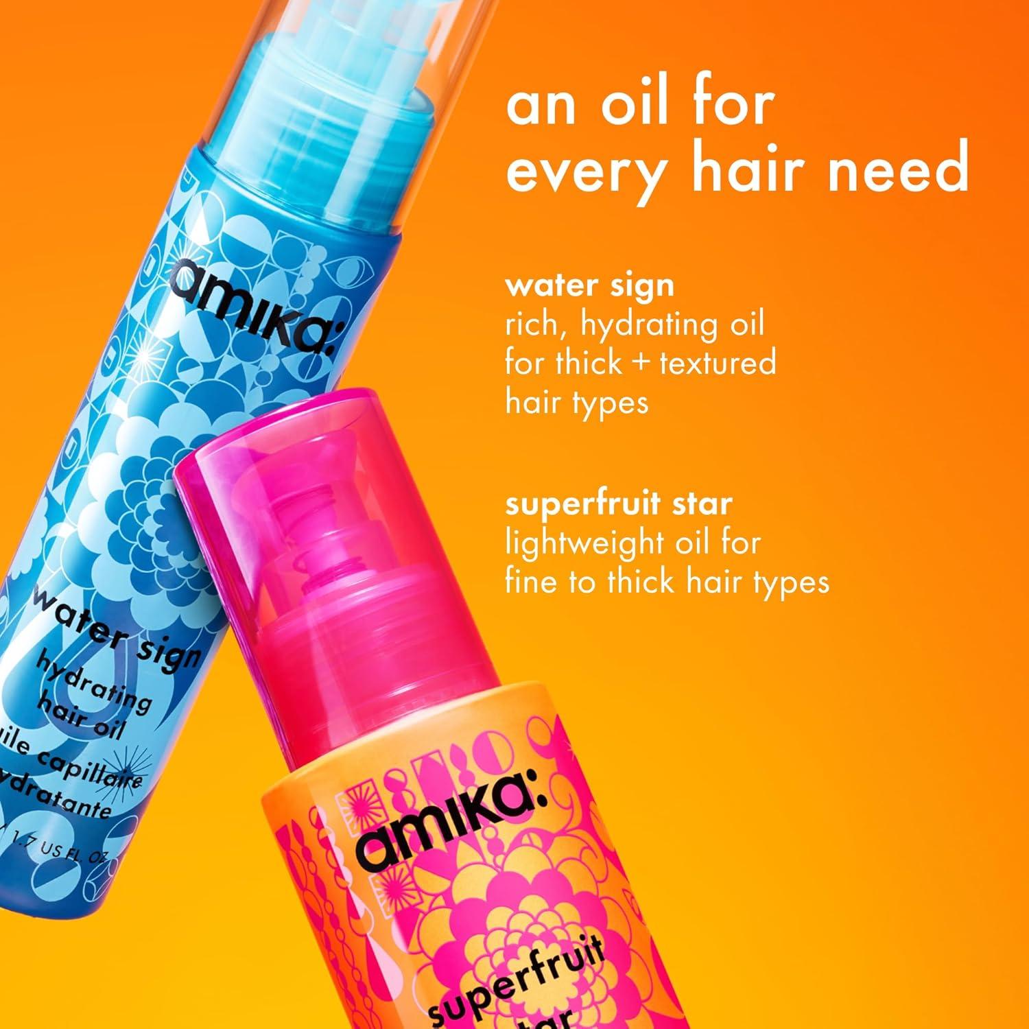 imageamika superfruit star lightweight hair styling heat defense oil heat protection strengthen reduce breakage smooth frizz add glossy shine for all hair types067 Fl Oz Pack of 1