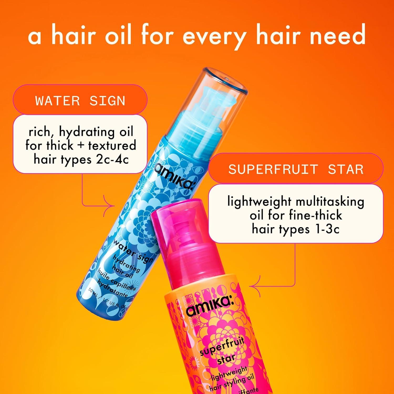 imageamika superfruit star lightweight hair styling heat defense oil heat protection strengthen reduce breakage smooth frizz add glossy shine for all hair types17 Fl Oz Pack of 1