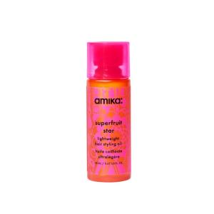 amika superfruit star lightweight hair styling + heat defense oil | heat protection, strengthen + reduce breakage, smooth frizz, add glossy shine | for all hair types(0.67 Fl Oz (Pack of 1))