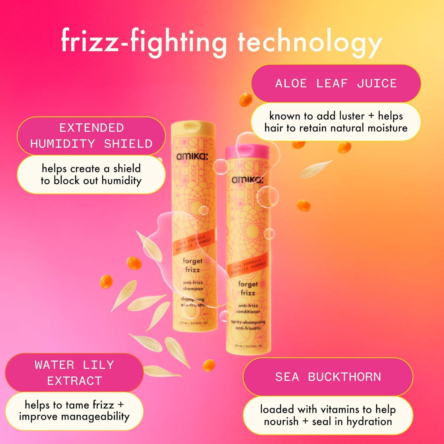 imageamika forget frizz antifrizz conditioner smoothing humidity protection up to 72 hour frizz control lightweight hydration for medium to thick coarse hair types 2a4c338 Fl Oz Pack of 1