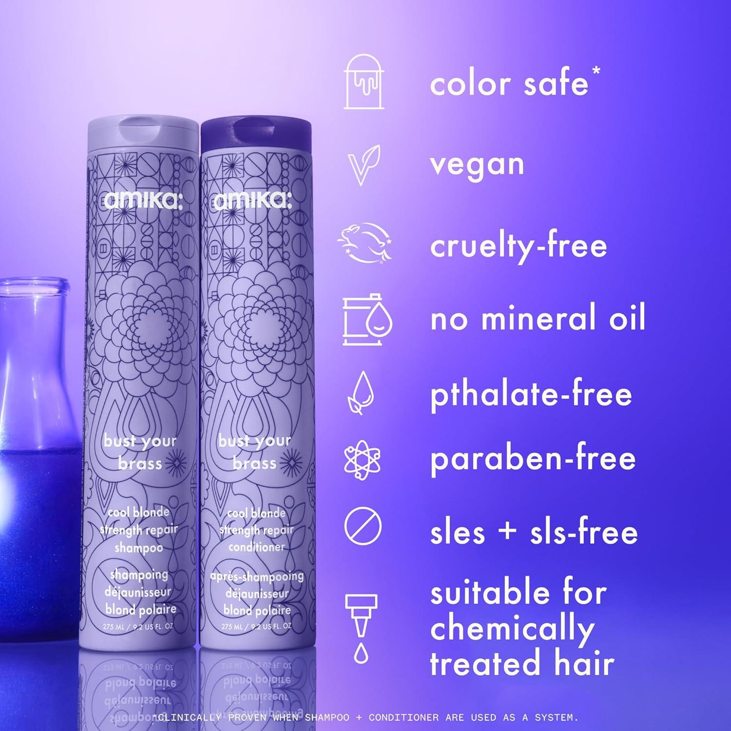 imageamika bust your brass cool blonde strength repair conditioner2 Fl Oz Pack of 1
