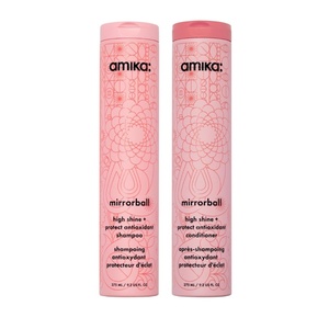 Amika mirrorball high shine + protect antioxidant shampoo + conditioner bundle, 275ml