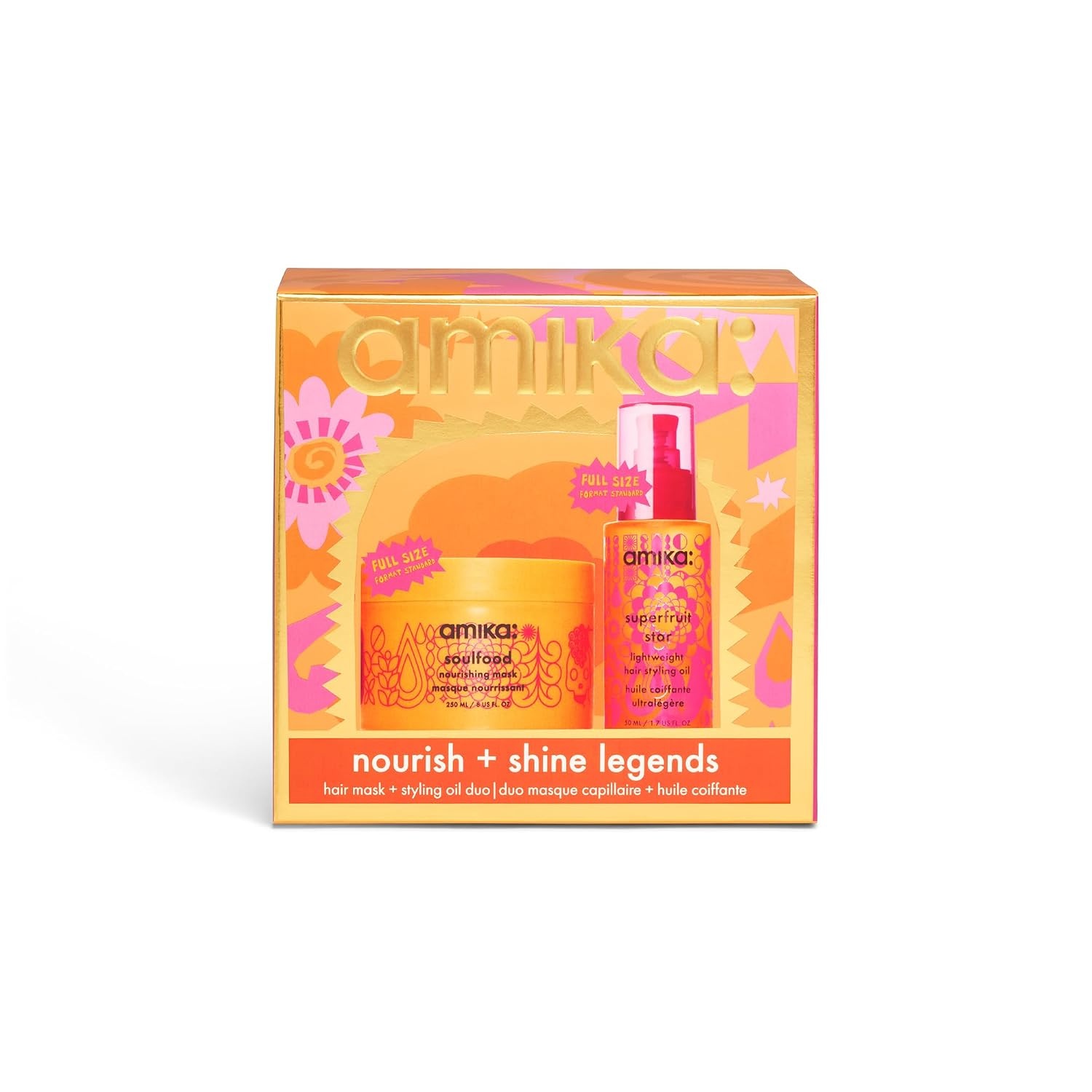 image:imageAmika nourish shine legends mask hair oil gift set