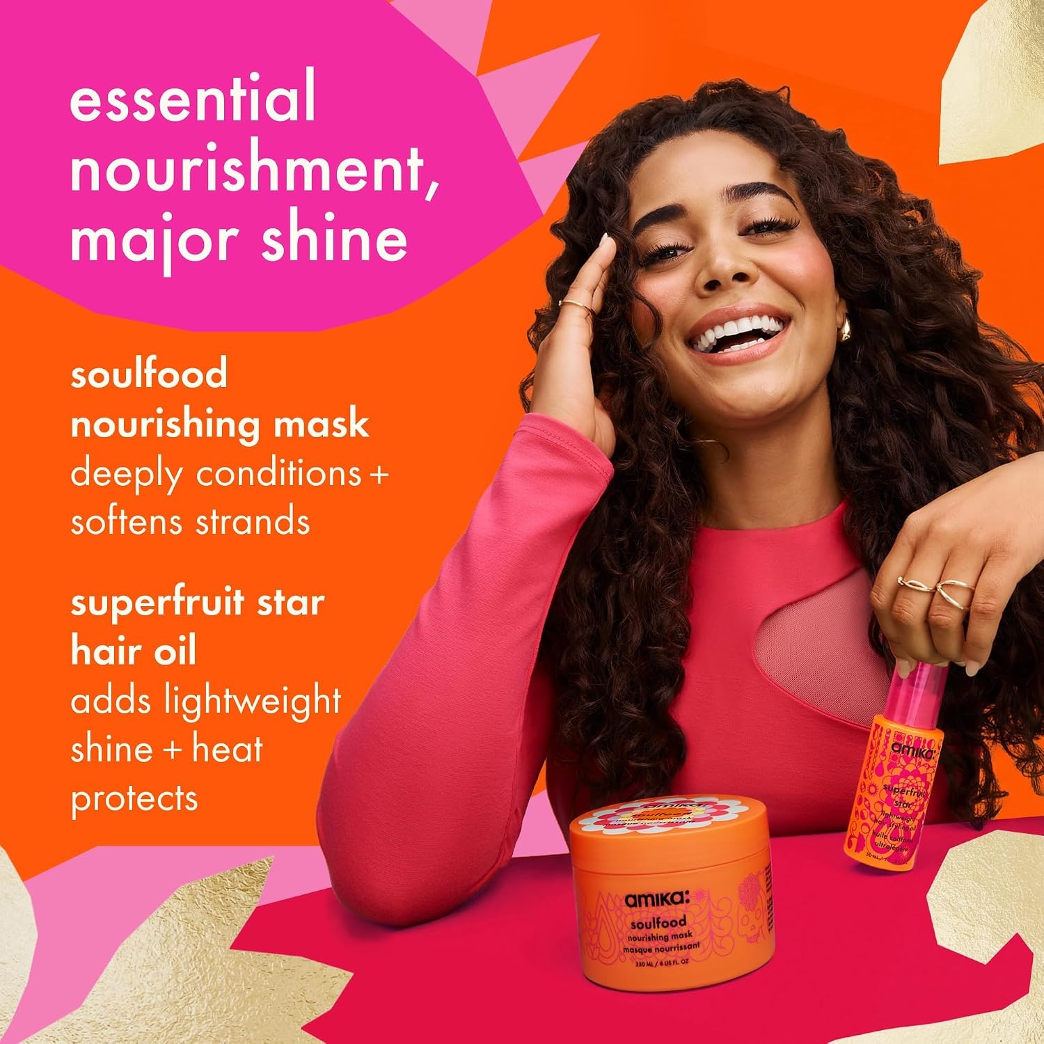 image:imageAmika nourish shine legends mask hair oil gift set