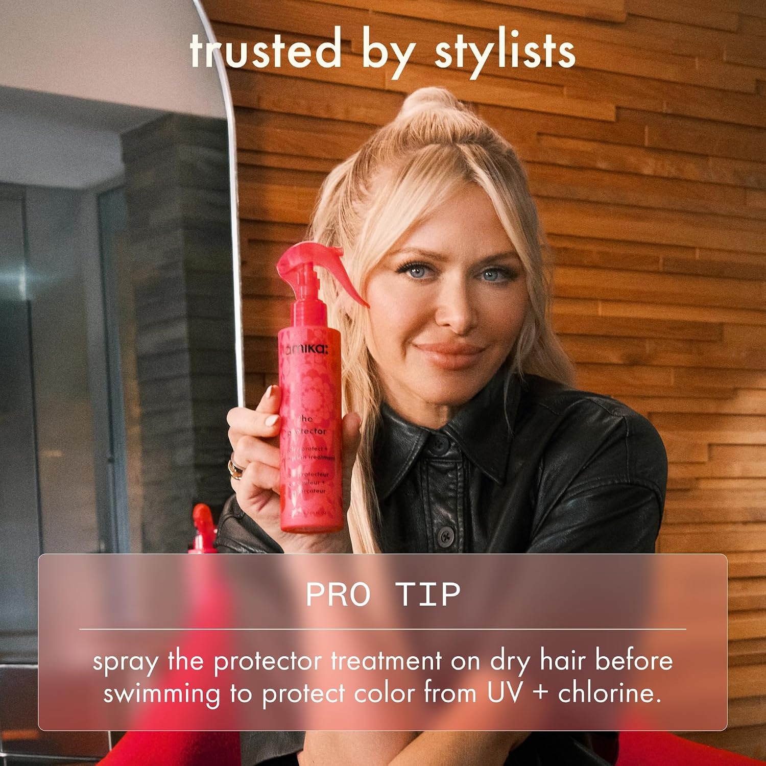 image:imageAmika the protector color protect strengthen treatment prevent color fading for up to 40 washes from UV and chlorine with this heatprotecting hair treatment67 Fl Oz Pack of 1